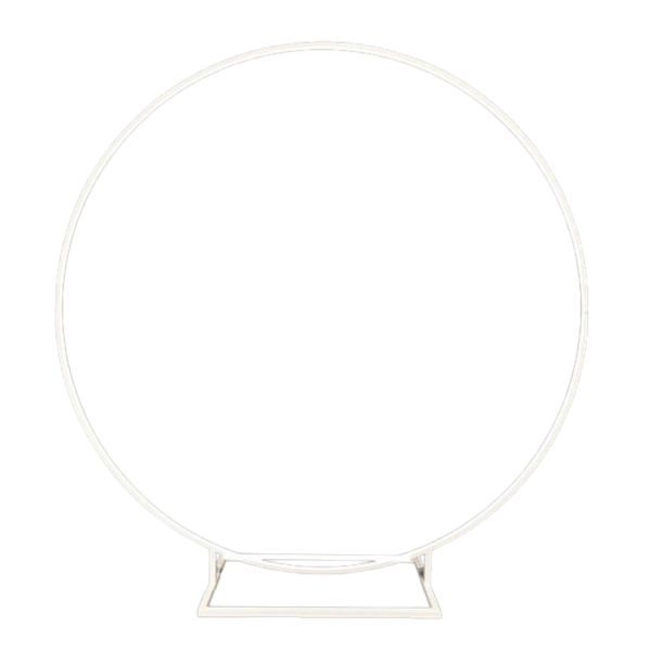 White Hoop Backdrop Structure