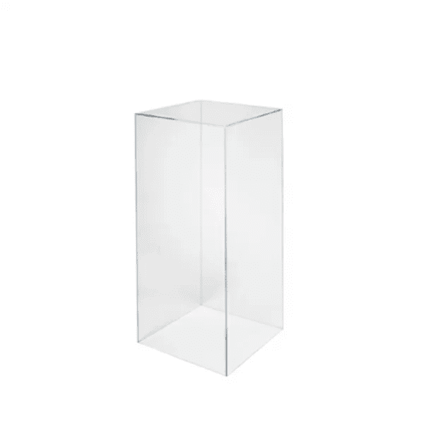 Clear Plinths for Hire