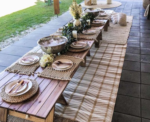 Low Picnic Table Setting